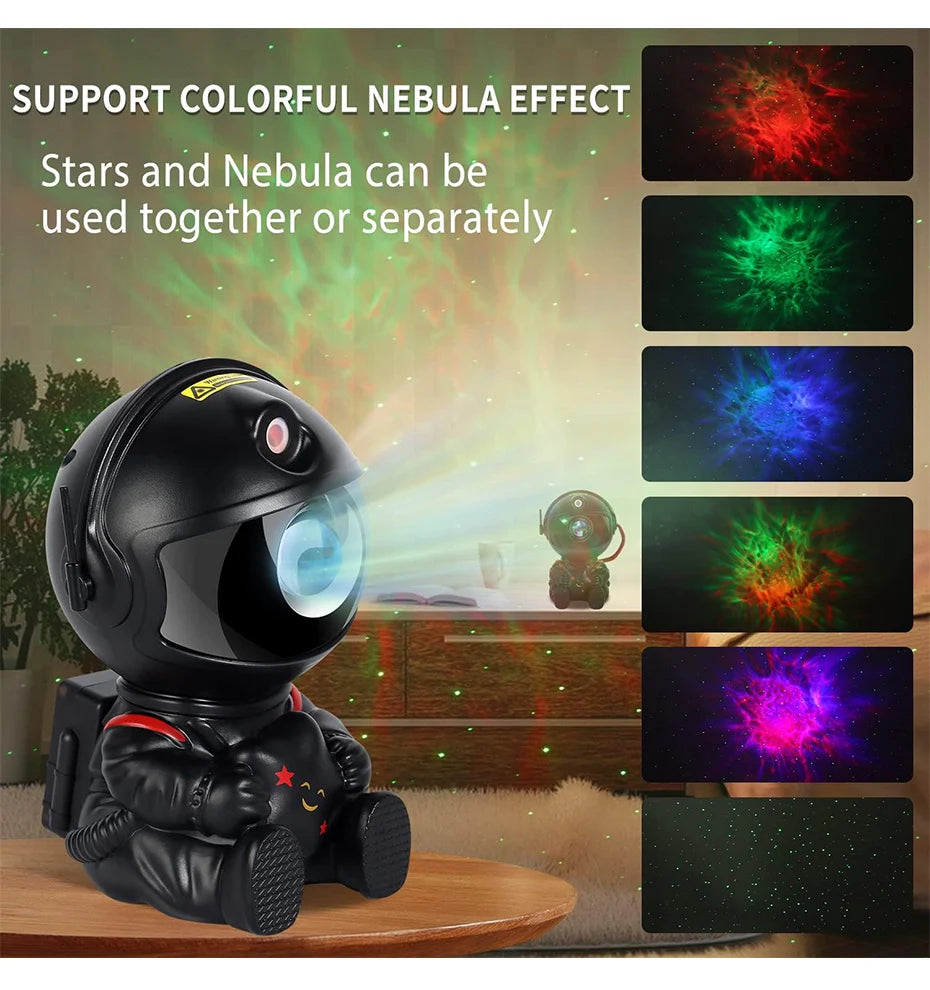Galaxy Star Astronaut Projector - LED Night Light Starry Sky Lamp for Bedroom Decor