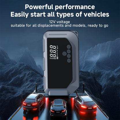 Portable 12V Car Battery Jump Starter with 150PSI Air Compressor - Digital Tire Inflator
