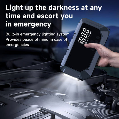 Portable 12V Car Battery Jump Starter with 150PSI Air Compressor - Digital Tire Inflator