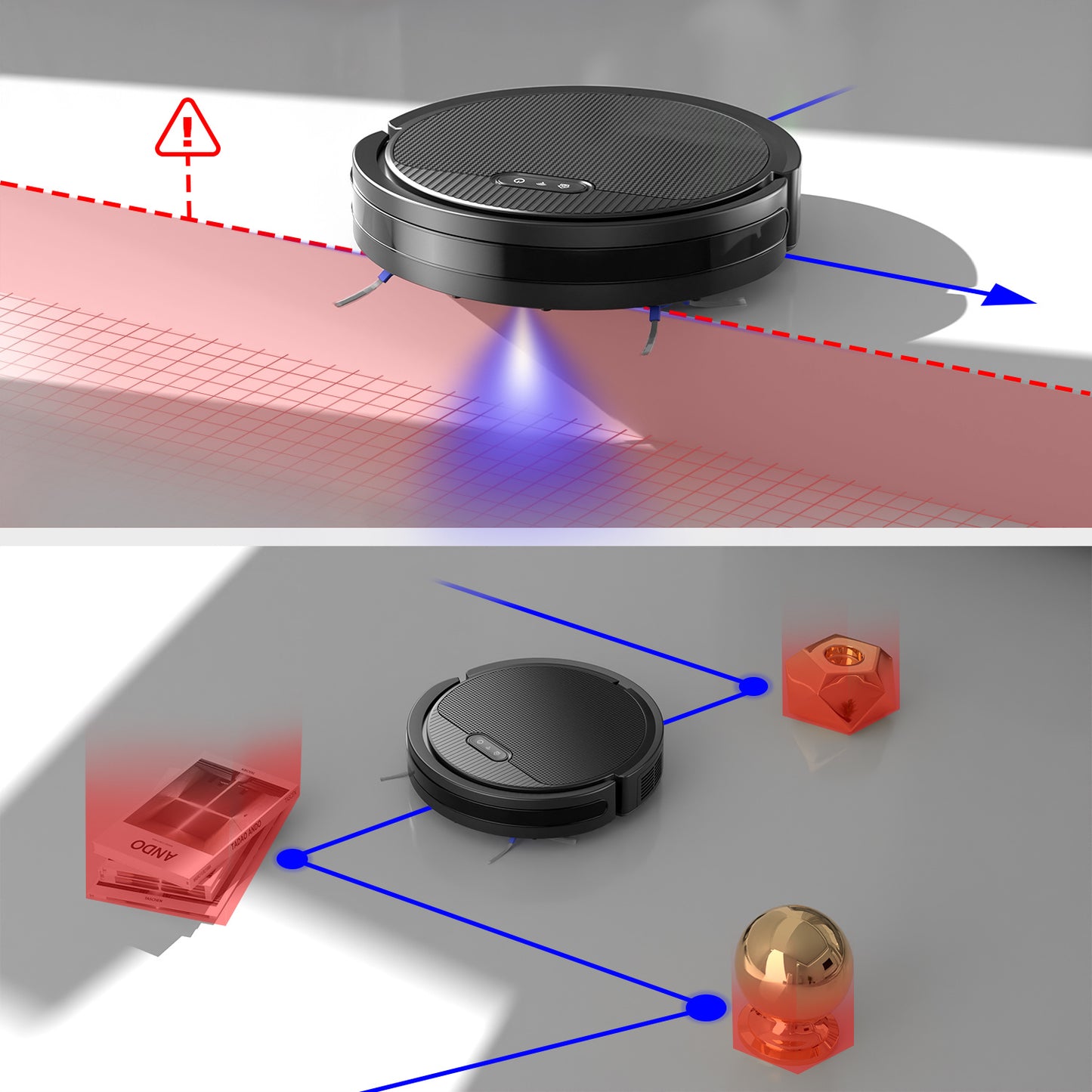 Robot Vacuum and Mop 3-in-1 - 5000Pa Suction for Pet Hair