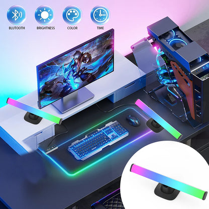 Wiscolor RGBIC Pickup Light Music Rhythm Lights Christmas Decoration LED Desktop Atmosphere Light Bar for Halloween Party