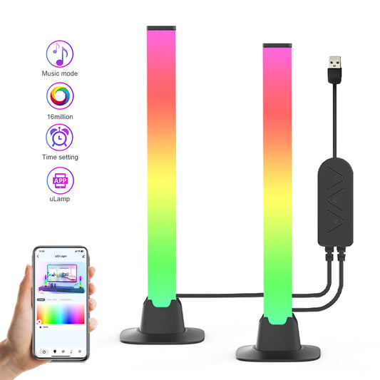Wiscolor RGBIC Pickup Light Music Rhythm Lights Christmas Decoration LED Desktop Atmosphere Light Bar for Halloween Party