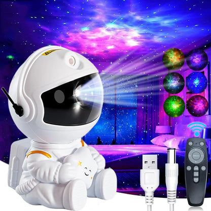 Galaxy Star Astronaut Projector - LED Night Light Starry Sky Lamp for Bedroom Decor