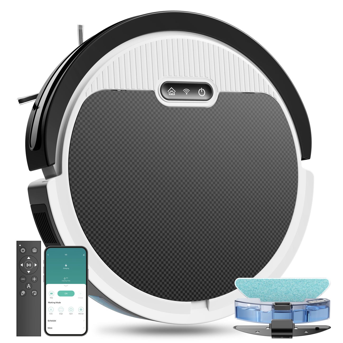 Robot Vacuum and Mop 3-in-1 - 5000Pa Suction for Pet Hair