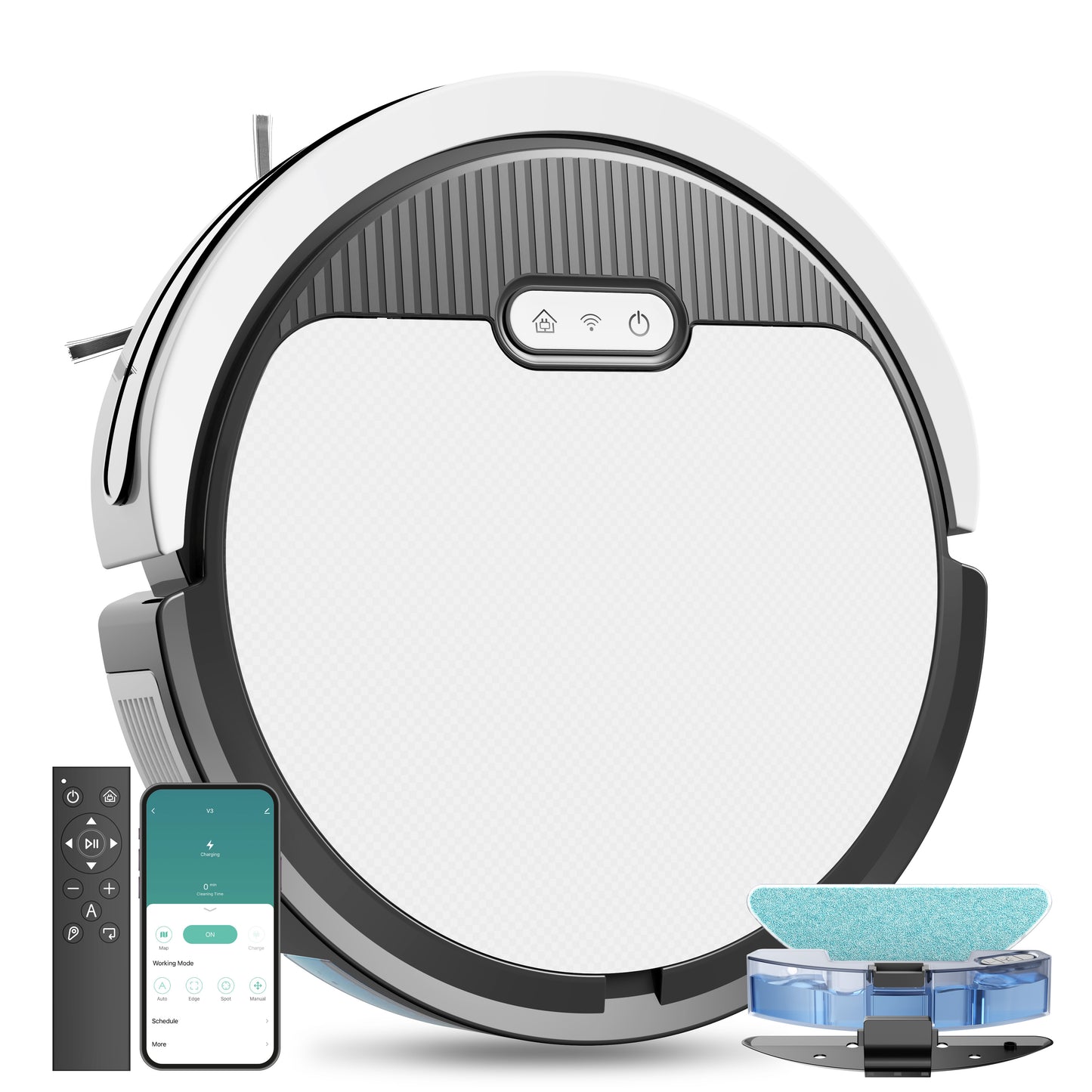 Robot Vacuum and Mop 3-in-1 - 5000Pa Suction for Pet Hair